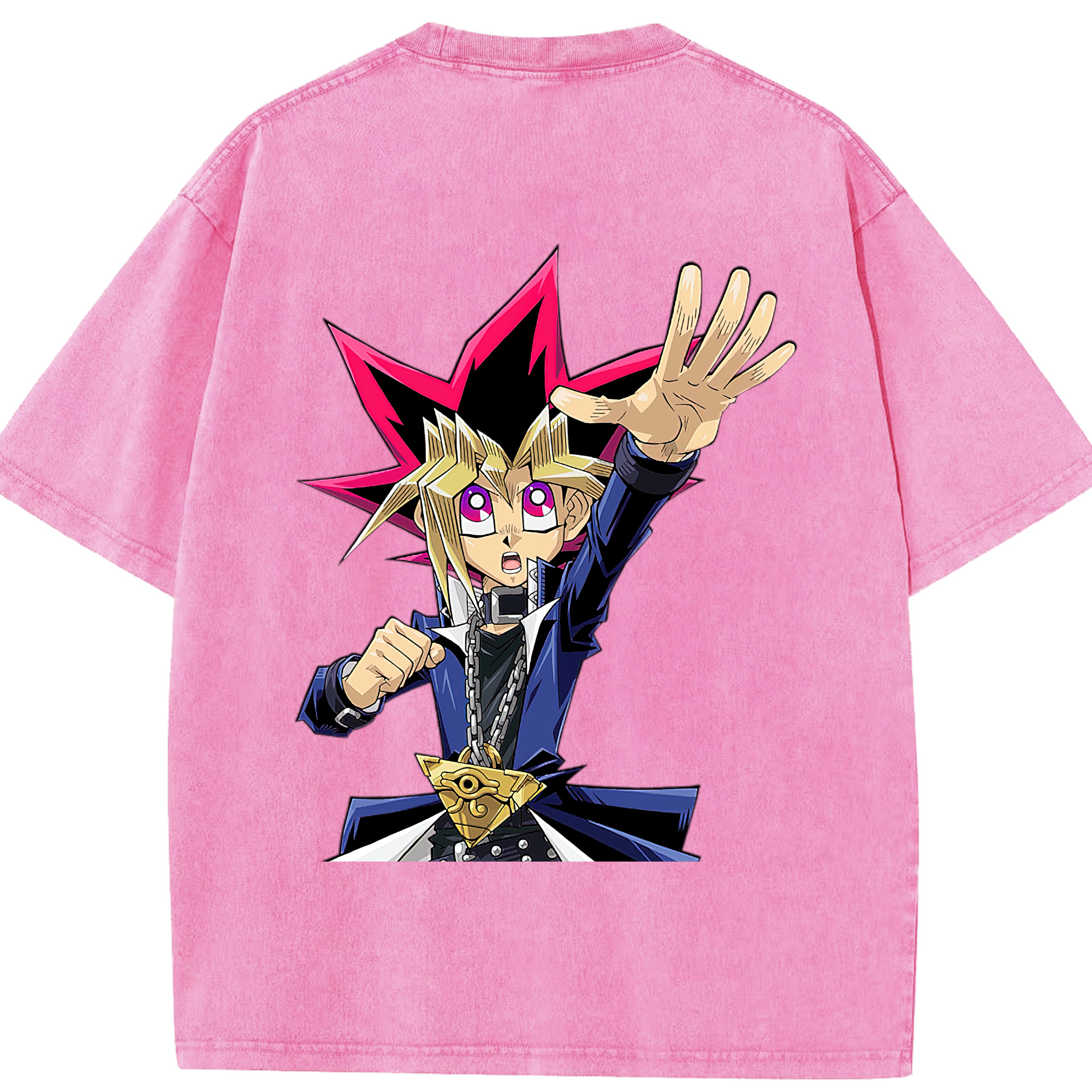 （画像用） 遊☆戯☆王 Yu-Gi-Oh! 綿100% ヴィンテージ風 半袖Tシャツ（背面プリント）